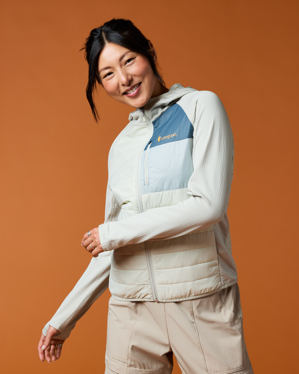 Acodo Hybrid Hooded Jacket - Women's - Chalk/Mineral - US 7182