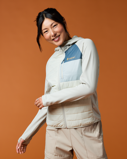 Acodo Hybrid Hooded Jacket - Women's - Chalk/Mineral - US 7182