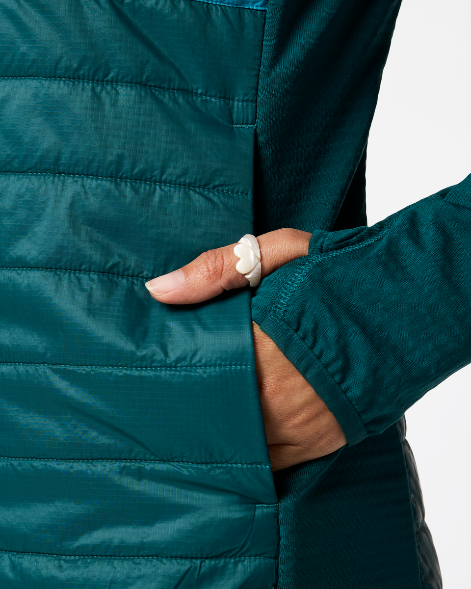 Acodo Hybrid Hooded Jacket - Women's - Deep Ocean - US 4134