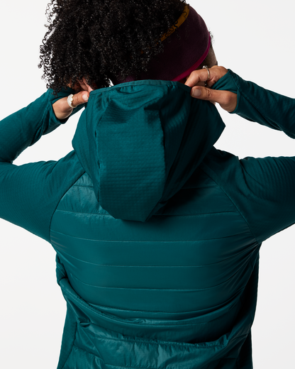 Acodo Hybrid Hooded Jacket - Women's - Deep Ocean - US 4134