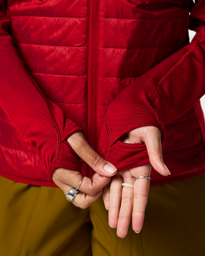 Acodo Hybrid Hooded Jacket - Women's - Spicy - US 1396