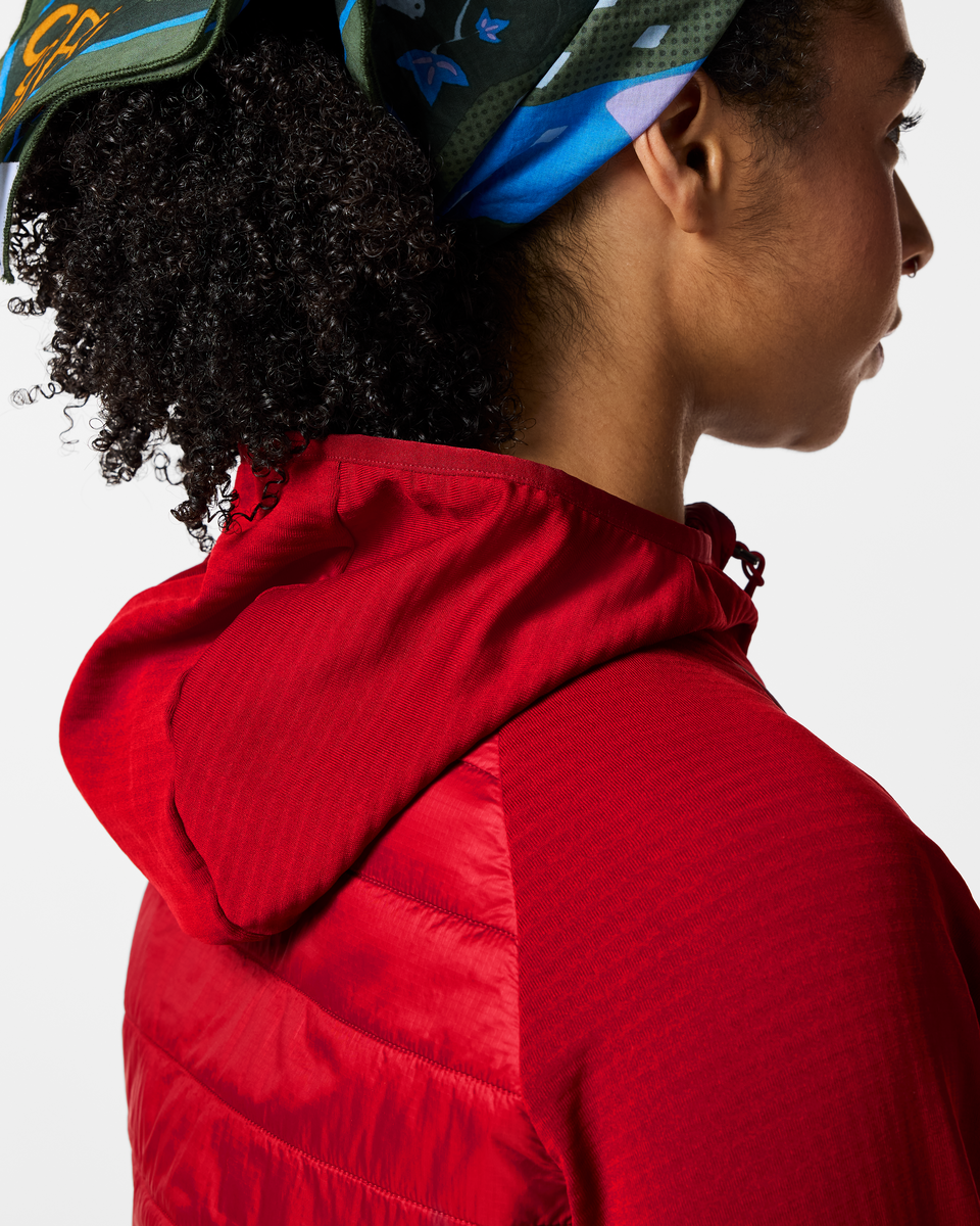 Acodo Hybrid Hooded Jacket - Women's - Spicy - US 1396