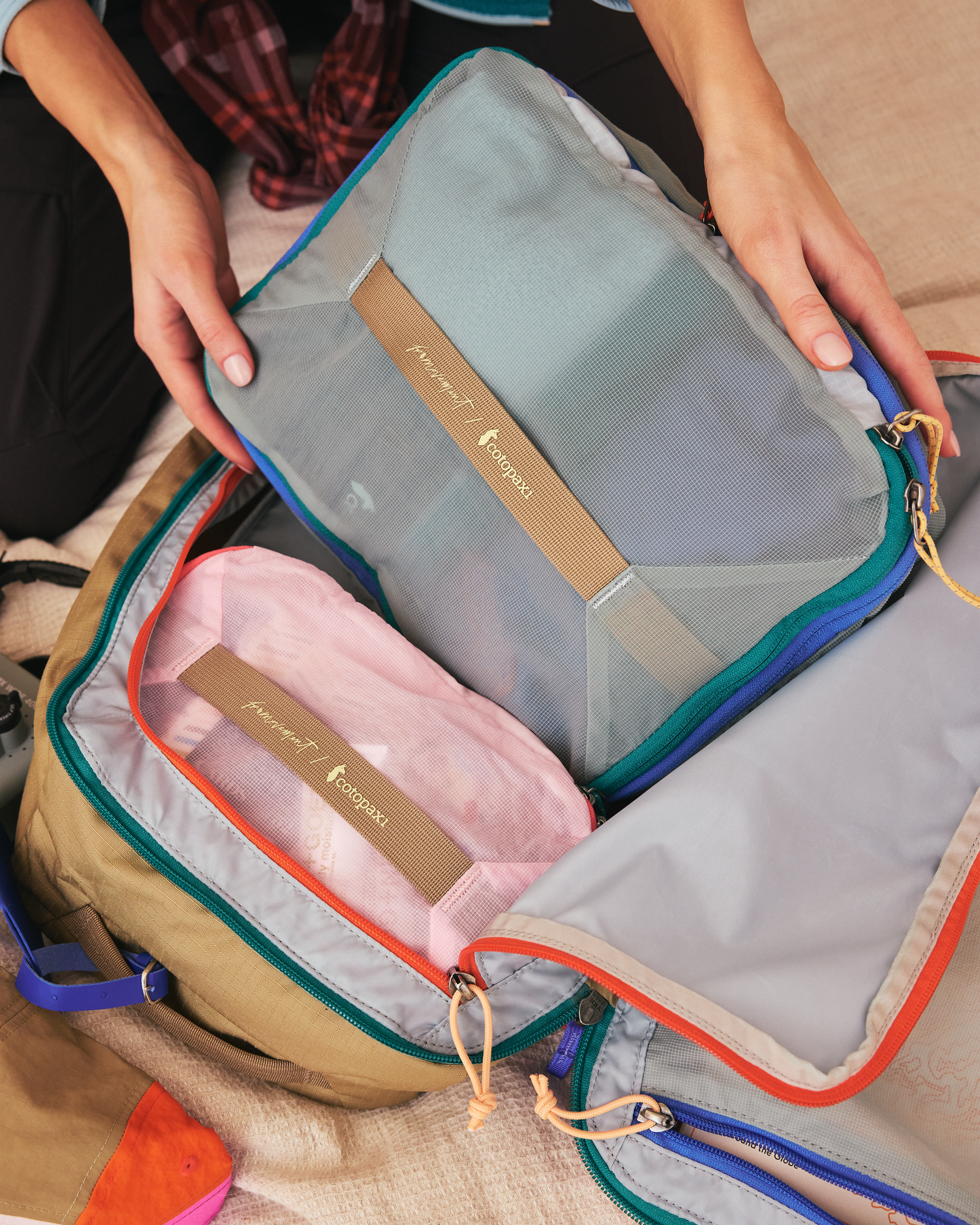 Cotopaxi X FP Movement Expandable Cubo Bundle - Powder Pink/Sterline Blue - US 1119