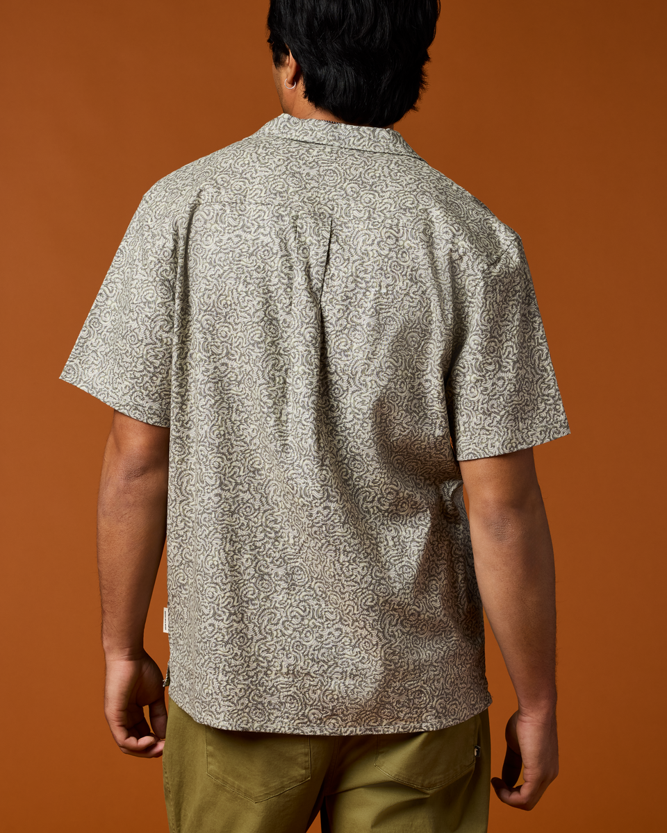 Afuera Button Up Shirt - Print - Men's - Cenotes Mineral - US 7930