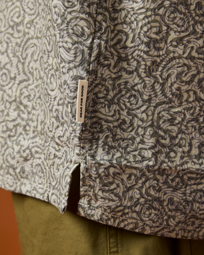 Afuera Button Up Shirt - Print - Men's - Cenotes Mineral - US 7930