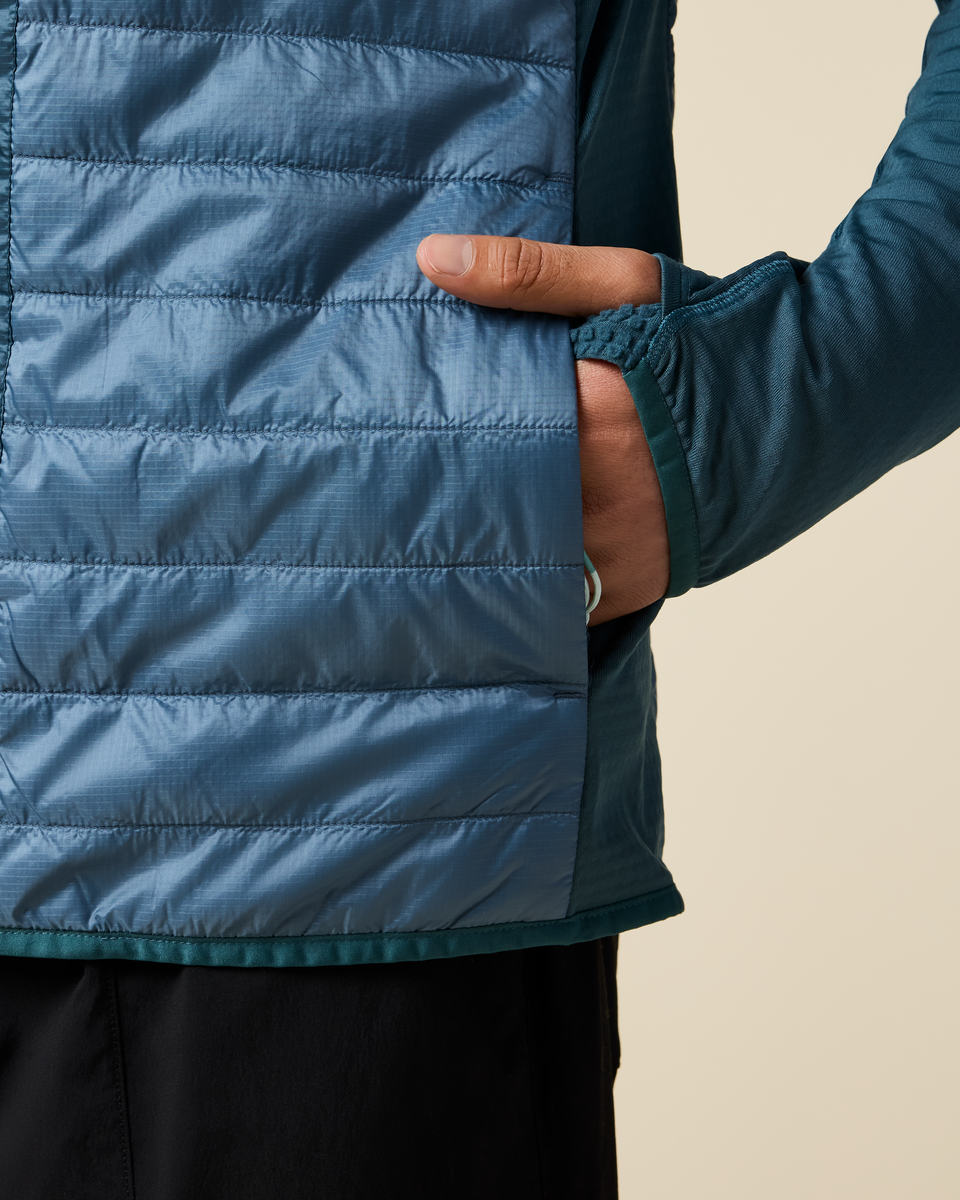 Capa Hybrid Insulated Hooded Jacket - Men's - Ocean/Steel Blue - US 9526