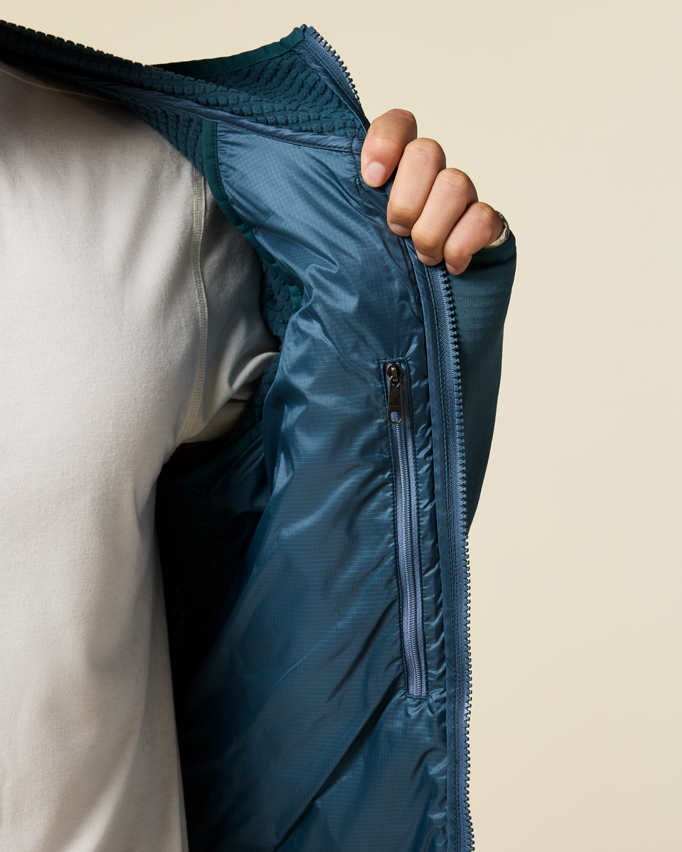 Capa Hybrid Insulated Hooded Jacket - Men's - Ocean/Steel Blue - US 9526
