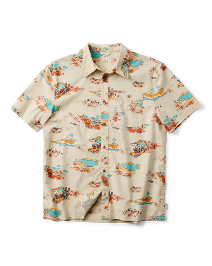 Estival Button Up Shirt - Print - Men's - Mt Cotopaxi Cream - US 7874