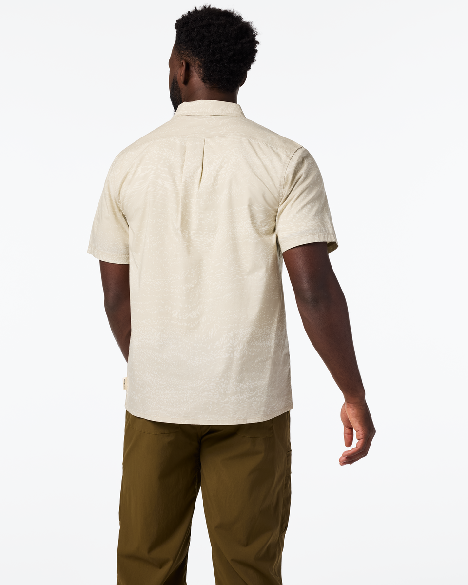 Estival Button Up Shirt - Print - Men's - Waves Mineral - US 8452