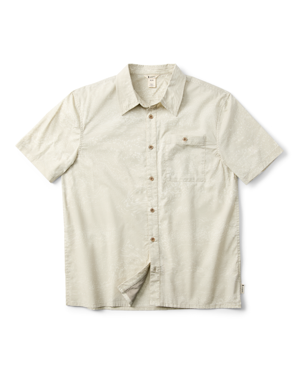 Estival Button Up Shirt - Print - Men's - Waves Mineral - US 8452