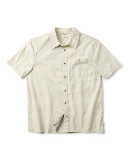 Estival Button Up Shirt - Print - Men's - Waves Mineral - US 8452