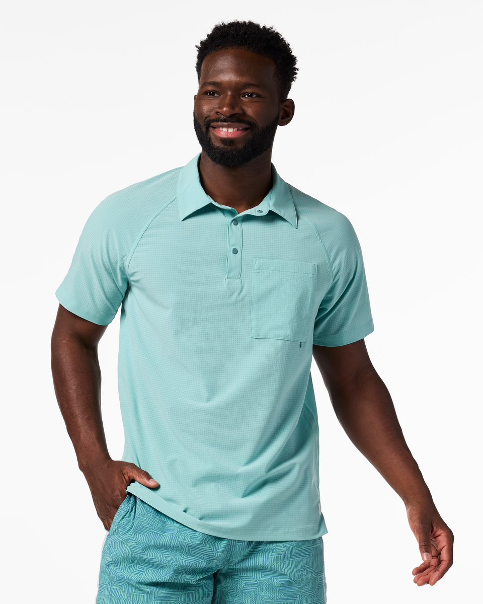 Pulso Tech Polo - Men's - Tide Pool - US 4825
