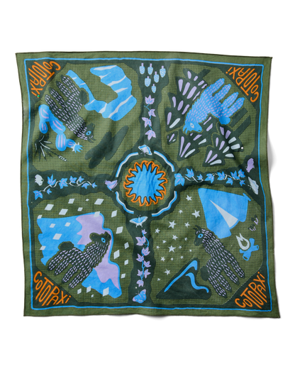 Organic Cotton Bandana - Llama Camp Bandana - US 9204