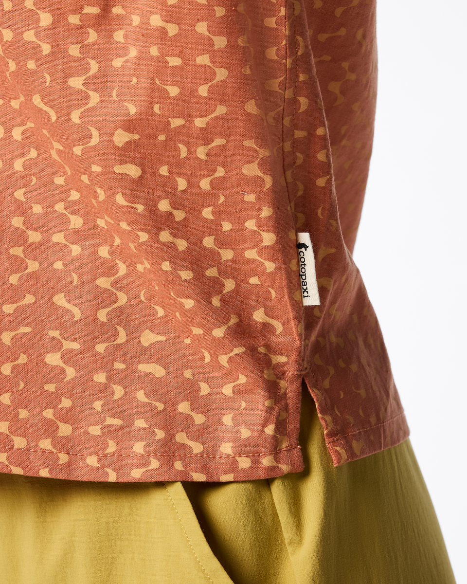 Afuera Button Up Shirt - Print - Women's - Shimmer Cantaloupe - US 6546