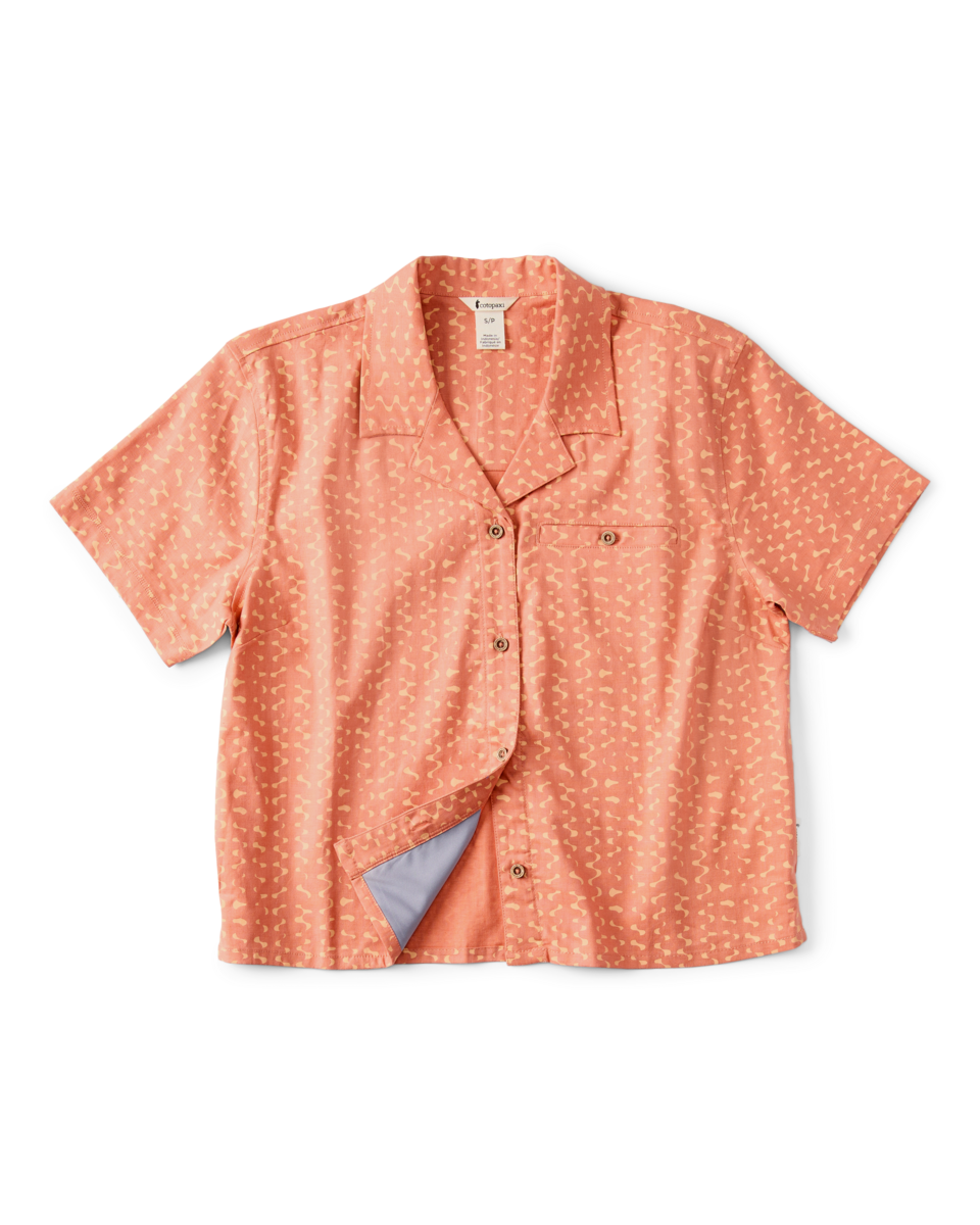 Afuera Button Up Shirt - Print - Women's - Shimmer Cantaloupe - US 6546