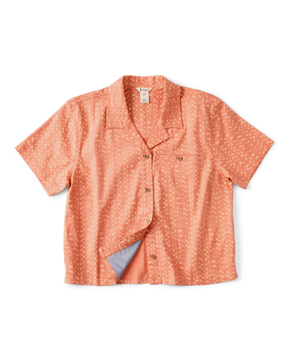 Afuera Button Up Shirt - Print - Women's - Shimmer Cantaloupe - US 6546