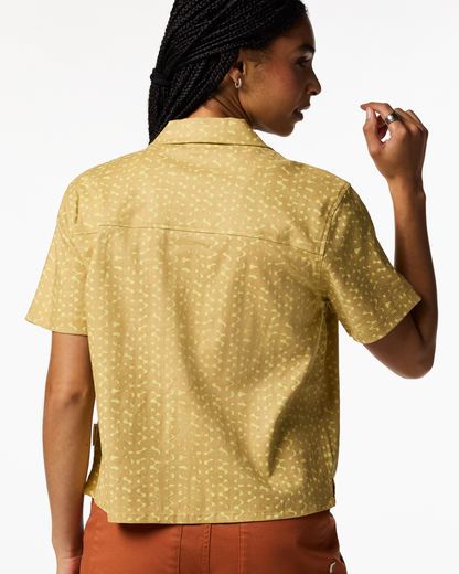 Afuera Button Up Shirt - Print - Women's - Shimmer Honeydew - US 4150