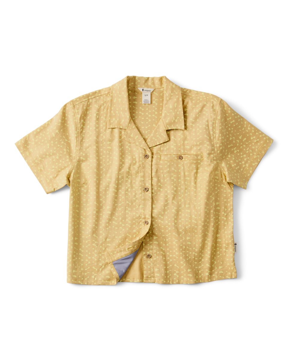 Afuera Button Up Shirt - Print - Women's - Shimmer Honeydew - US 4150