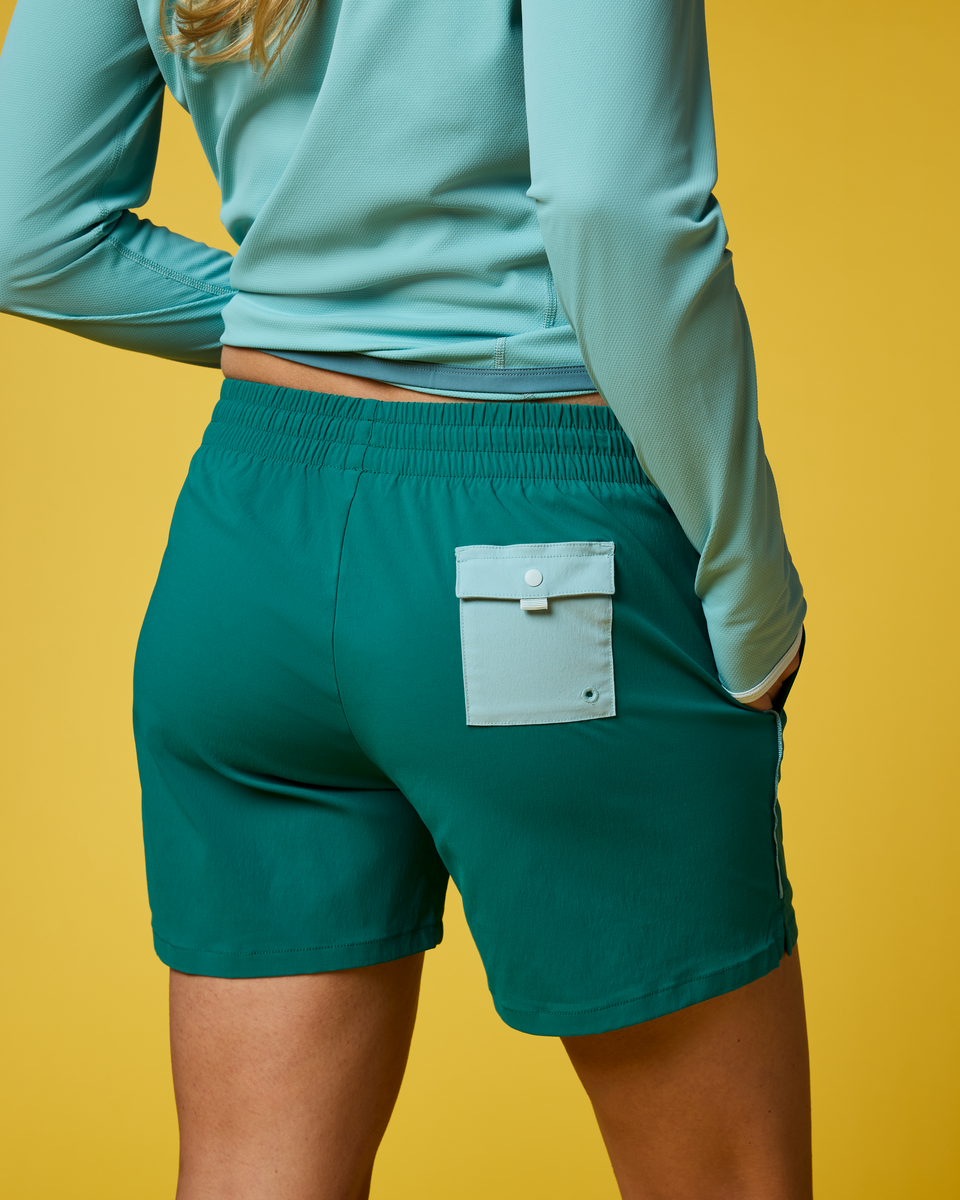 Brinco 5" Short - Solid - Women's - Malachite - US 5751