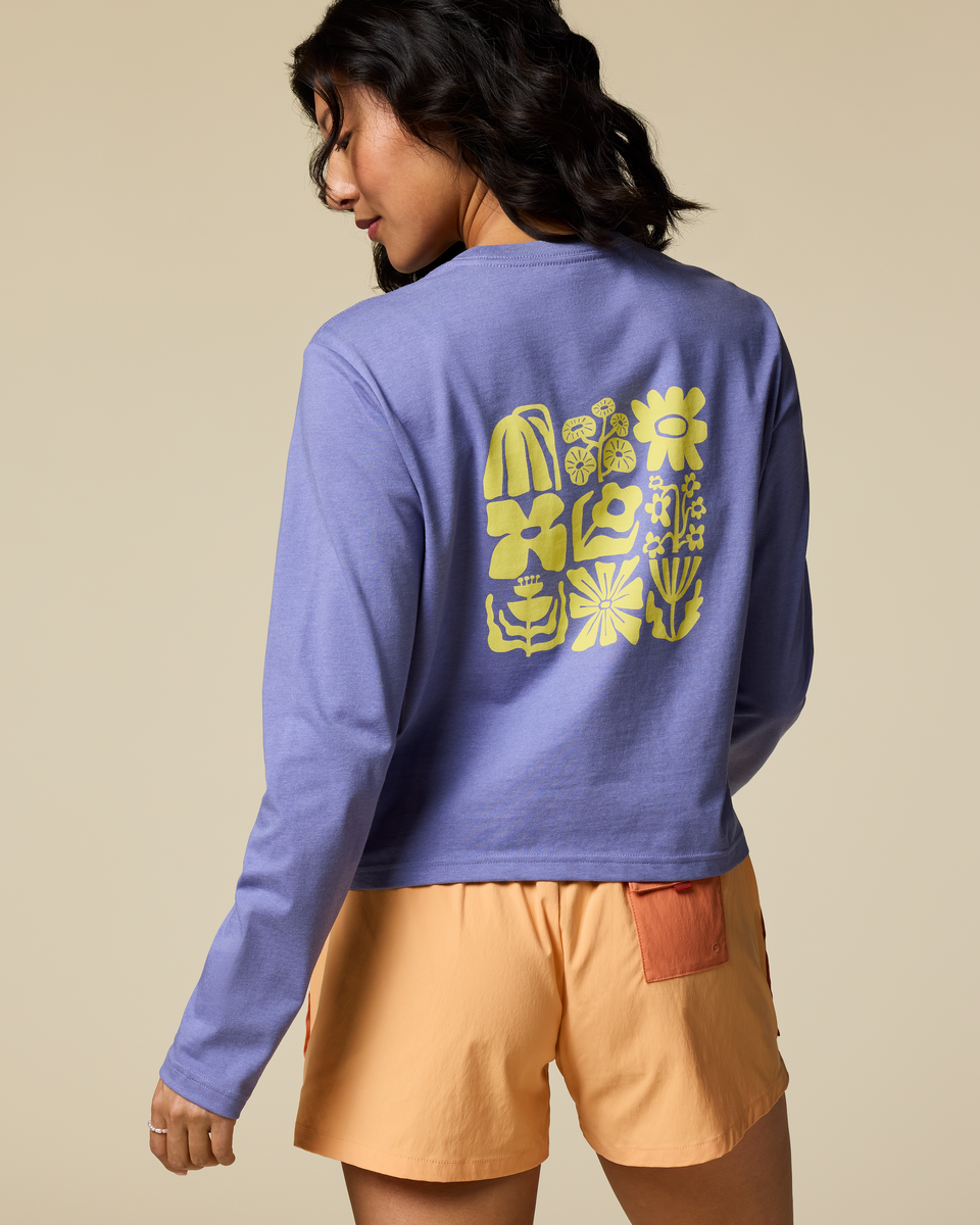 Flower Patch Long-Sleeve T-Shirt - Women's - Aster - US 2618