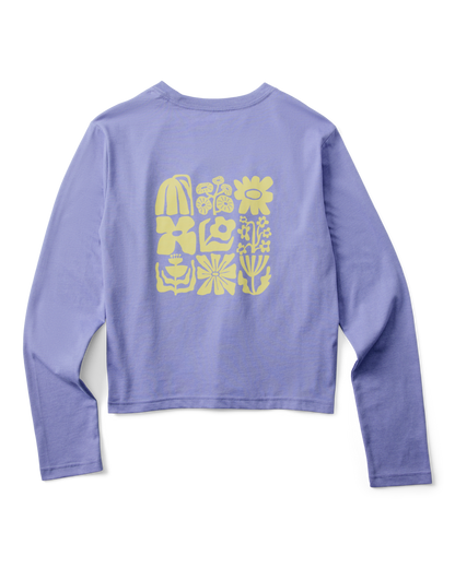 Flower Patch Long-Sleeve T-Shirt - Women's - Aster - US 2618