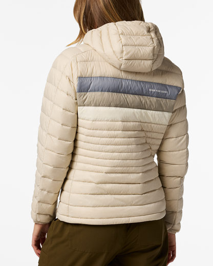 Fuego Down Hooded Jacket - Women's - Cream Stripes - US 2666