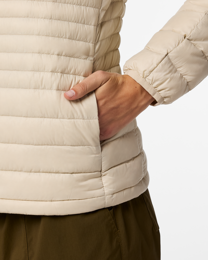 Fuego Down Hooded Jacket - Women's - Cream Stripes - US 2666