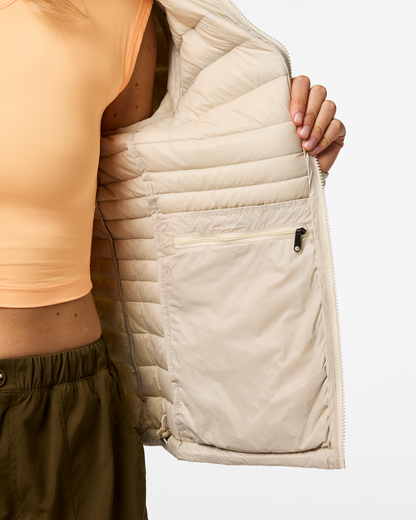Fuego Down Hooded Jacket - Women's - Cream Stripes - US 2666
